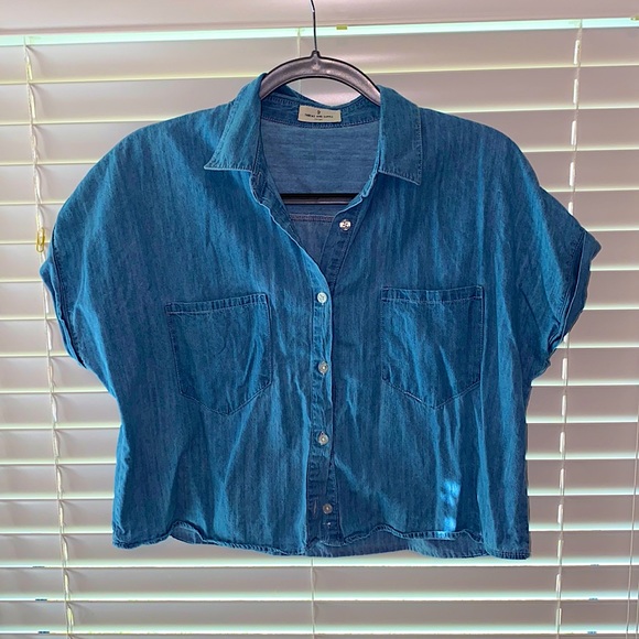 DENIM CROP TOP - Picture 2 of 5